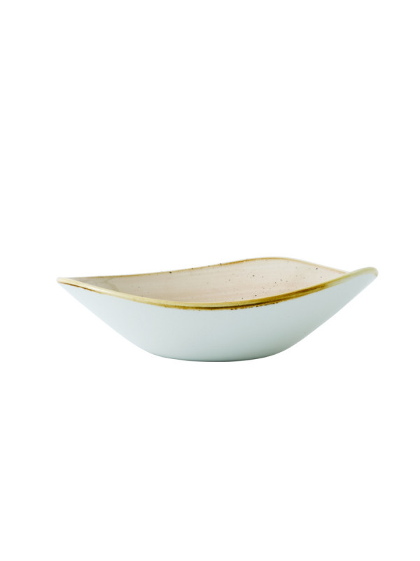 Bol triangulaire Nutmeg Cream porcelaine vitrifiée 15,3 cm Stonecast Churchill