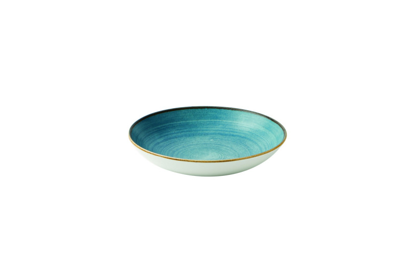 Assiette coupe rond Raw Teal porcelaine vitrifiée Ø 16,5 cm Stonecast Raw Churchill