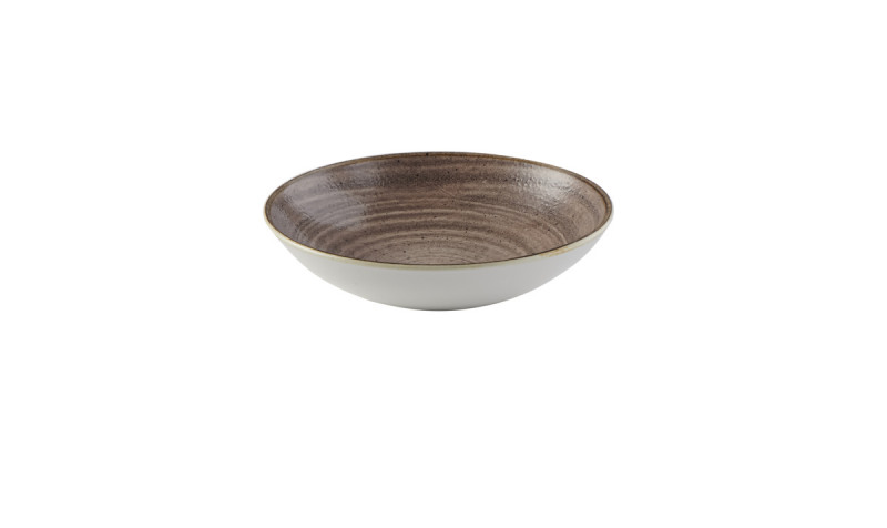 Assiette creuse rond Raw Brown porcelaine vitrifiée Ø 24,8 cm Stonecast Raw Churchill