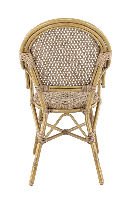 Fauteuil de terrasse noisette 93x56x63 cm Rochelle