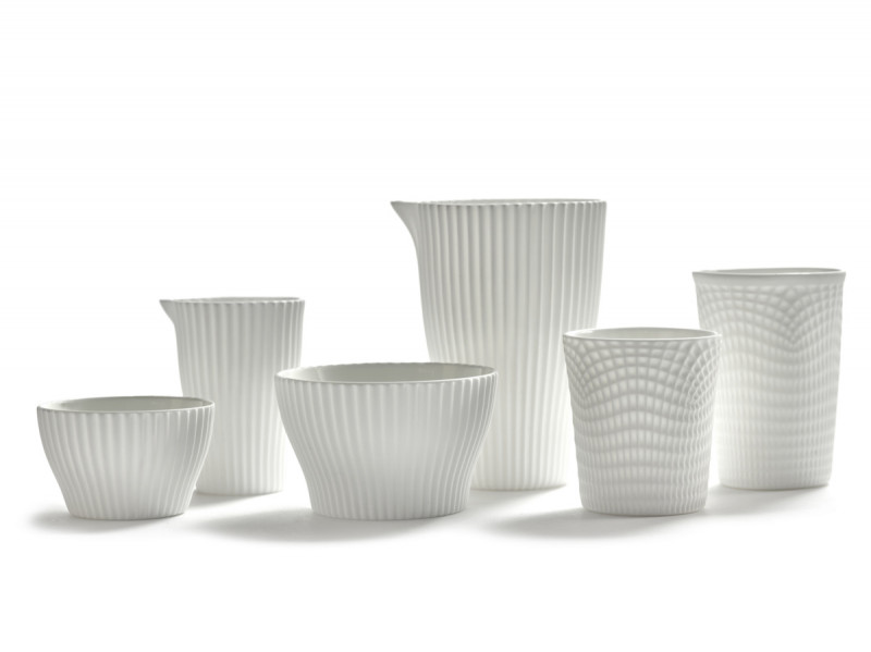 Bol conique blanc porcelaine bone china Ø 8 cm Nido Serax