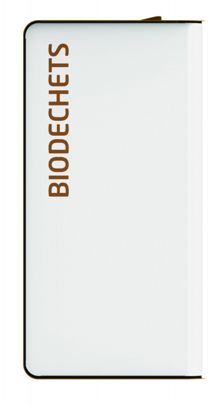 Borne de tri sélectif biodéchets 2 x 20L acier 40 L blanc Cubatri Rossignol