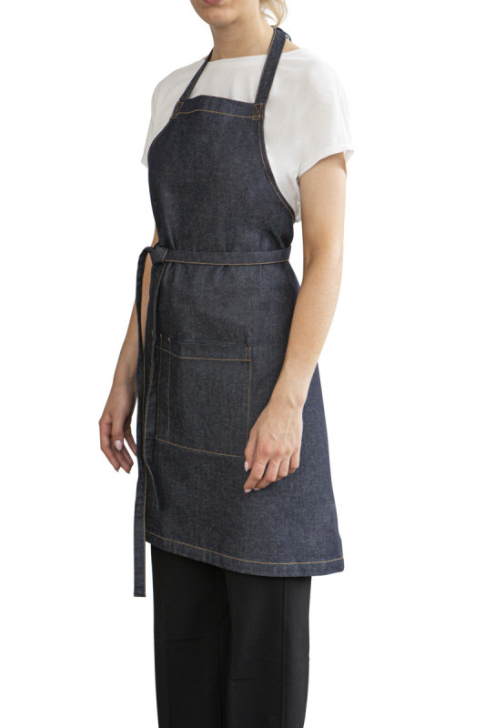 Tablier denim bleu Taille unique Bistro Pro.mundi