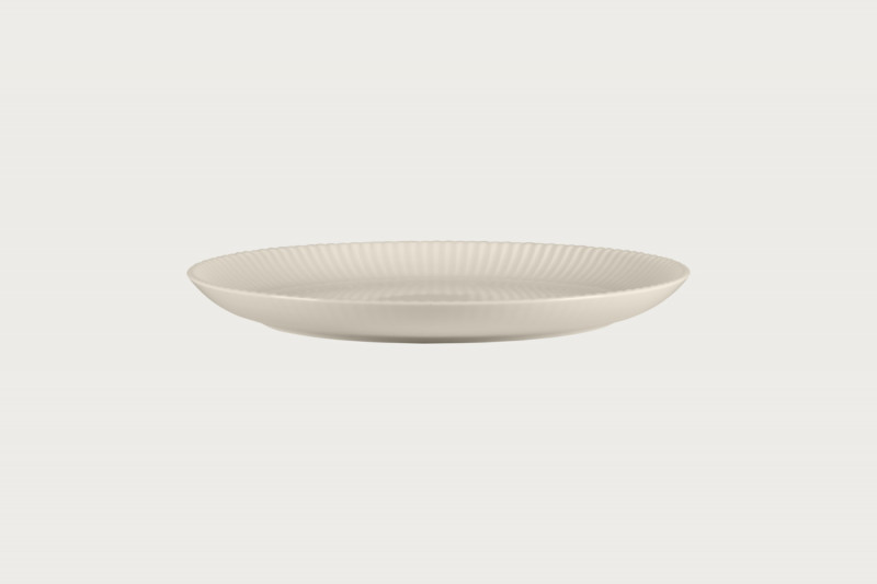 Assiette coupe plate rond blanc porcelaine bone china Ø 28,6 cm Spectra Rak