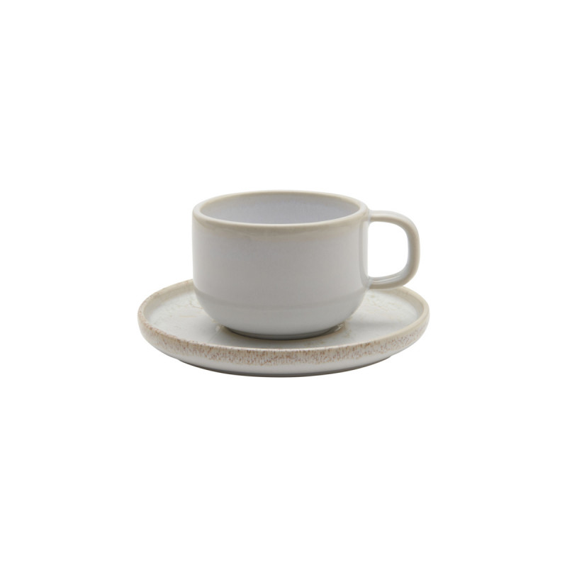 Tasse à thé rond beige grès émaillé 21 cl Ø 8,5 cm Sand Accolade