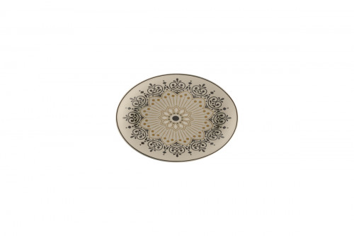 Plat ovale Argila Décor Cartagena porcelaine 21 cm Earth Rak