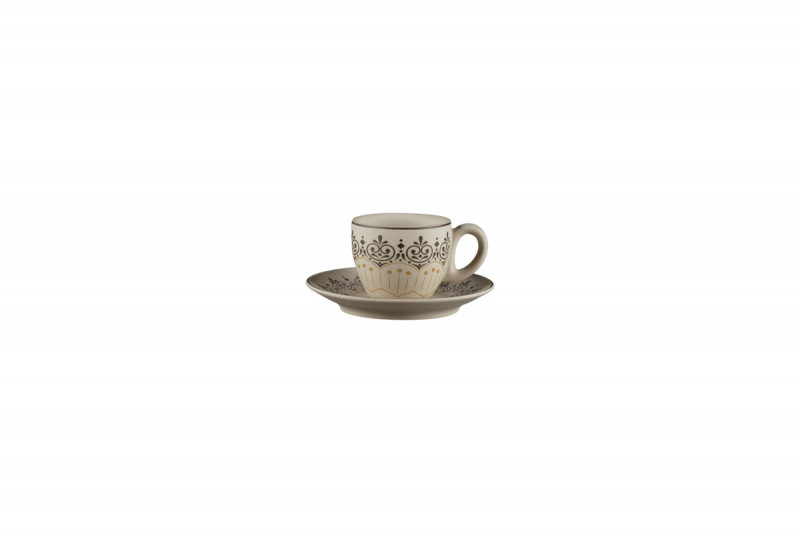 Tasse à espresso rond Argila Décor Cartagena porcelaine 8 cl Ø 6,5 cm Earth Rak