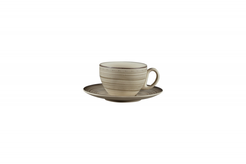 Sous tasse à café/thé rond Argila Décor Larissa porcelaine Ø 17 cm Earth Rak