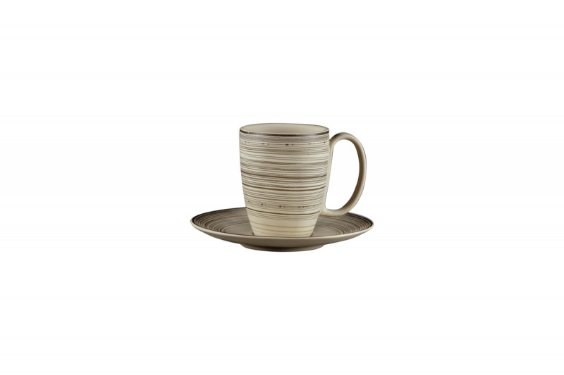 Sous tasse à café/thé rond Argila Décor Larissa porcelaine Ø 17 cm Earth Rak