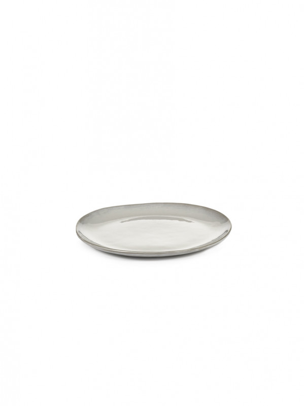 Assiette coupe plate rond écru grès émaillé 20x20 cm La Mère Serax