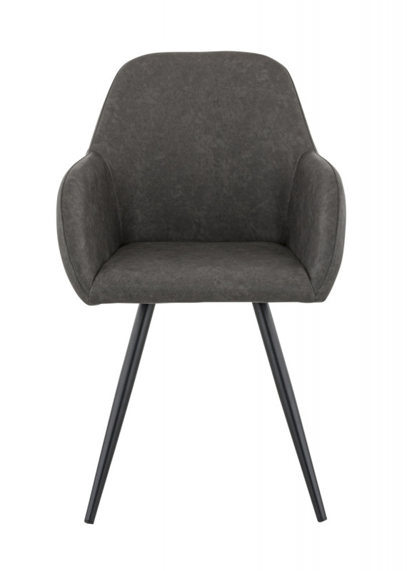 Fauteuil d'intérieur gris anthracite 87x57x59 cm Olaf