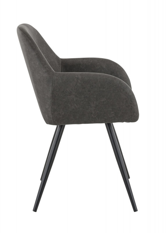 Fauteuil d'intérieur gris anthracite 87x57x59 cm Olaf