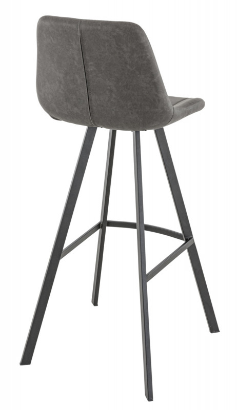 Tabouret de bar d'intérieur gris anthracite 106x46x53 cm Kyle