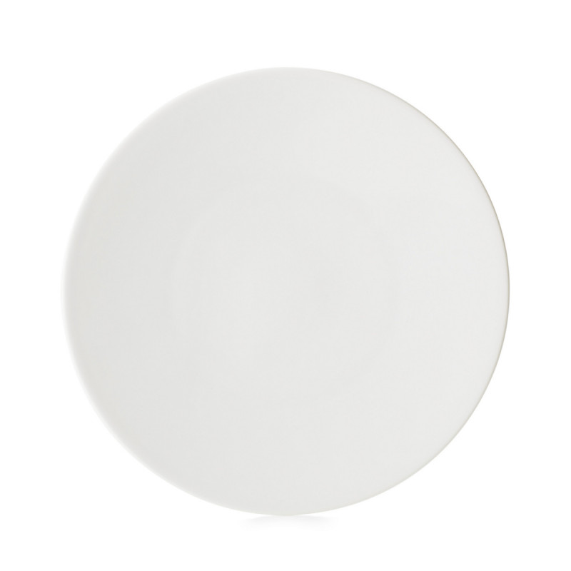 Assiette coupe plate rond Blanc albâtre porcelaine Ø 28 cm Madeleine Revol