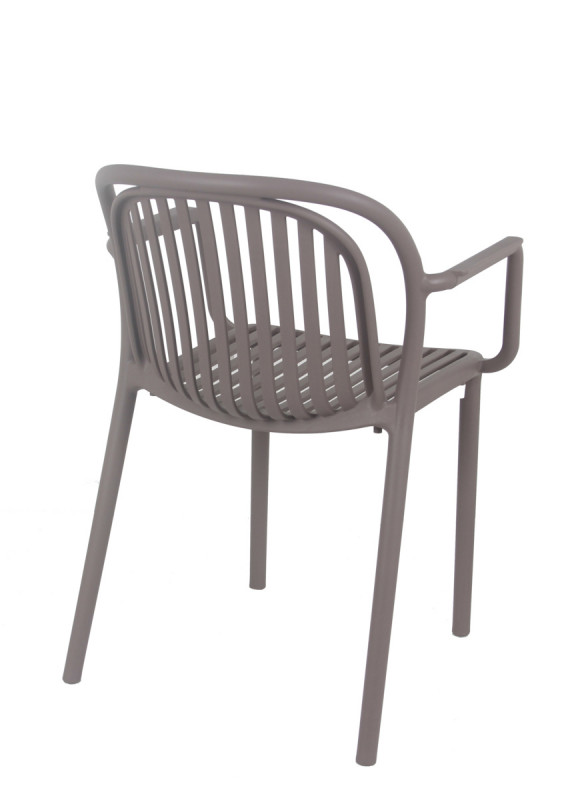 Fauteuil de terrasse taupe 78x57x57 cm Jeddah