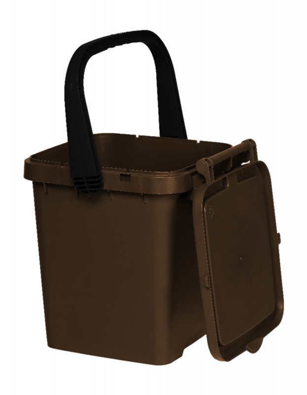 Seau à compost plastique 20 L marron Probbax