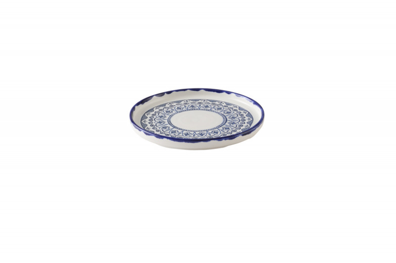 Assiette à bord droit rond Moresque porcelaine vitrifiée Ø 21 cm Harvest Mediterranean Dudson