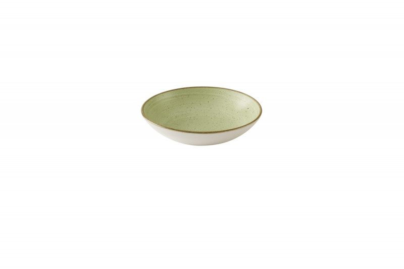 Assiette coupe creuse rond Raw Green porcelaine vitrifiée Ø 18,2 cm Stonecast Raw Churchill