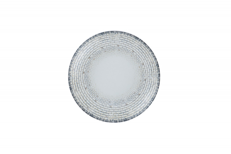 Assiette coupe creuse rond Weave porcelaine Ø 22,4 cm Digi Rak