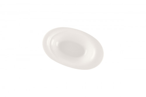 Bol ovale blanc porcelaine bone china 38 cl 23,8 cm Pose Rak