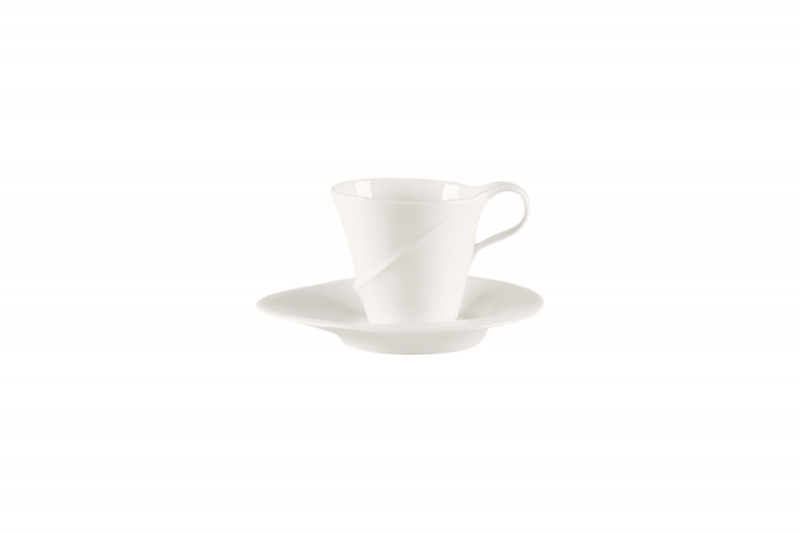 Sous tasse à café/thé rond ivoire new bone china 15,5 cm Pose Rak