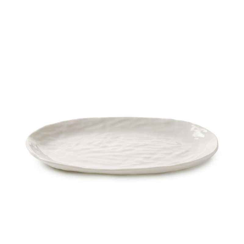 Assiette coupe plate ovale Blanc albâtre porcelaine 24,5x13,5 cm Yli Revol