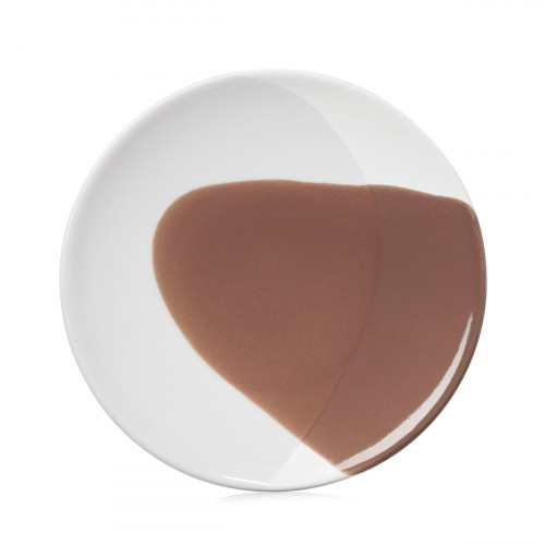 Assiette plate rond cognac porcelaine culinaire Ø 28 cm Confluence Revol